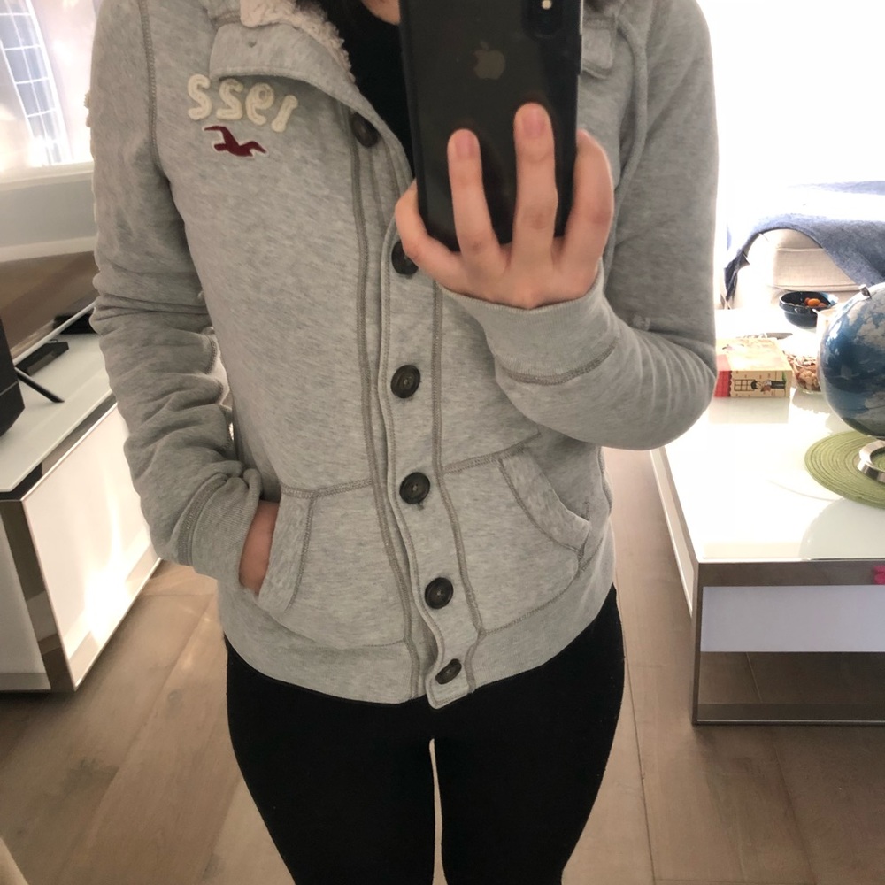 Hollister winter jacket with lamb wool